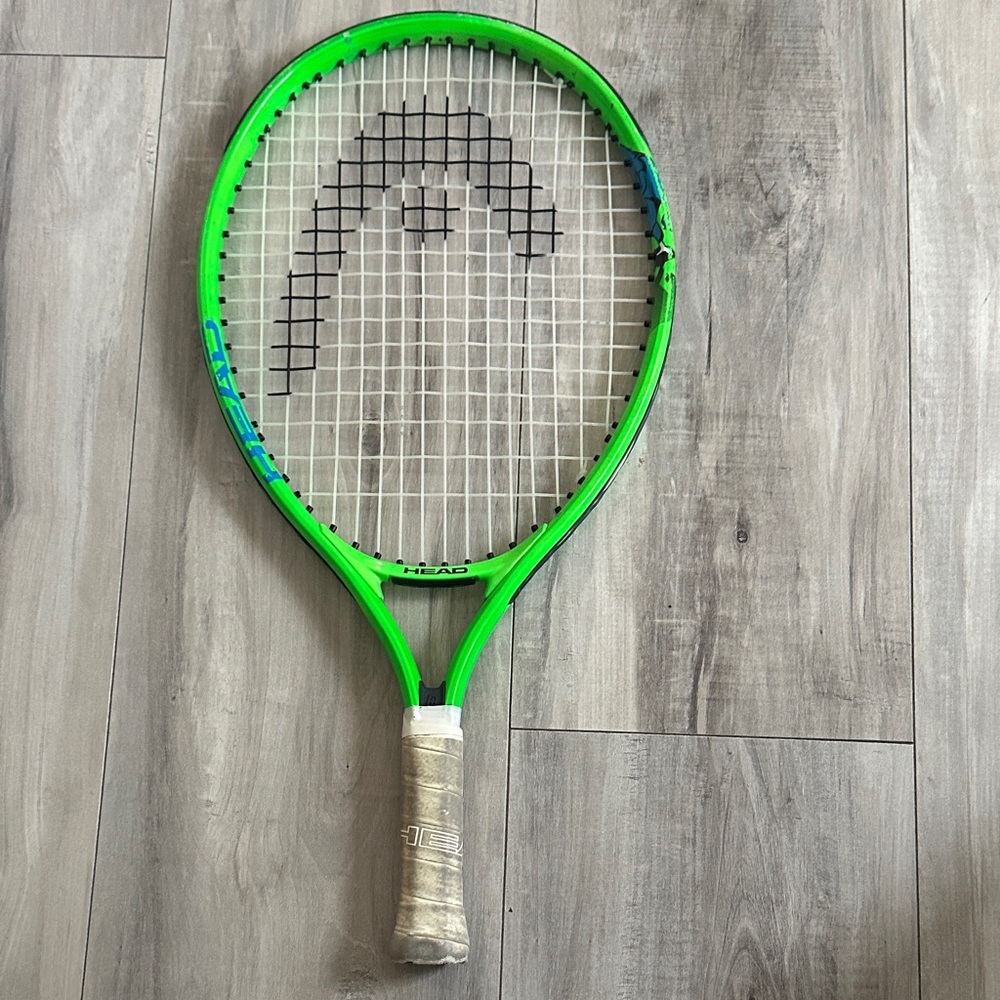 Head Neon Green Tennis Racket with White Grip